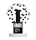NAILSOFTHEDAY Kupidon top 03: top delicado para uñas con corazones negros intensos, sin capa pegajosa, 10 ml