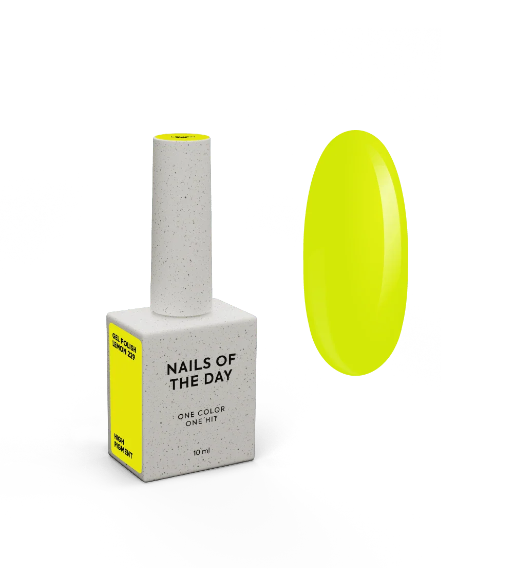 NAILSOFTHEDAY Let's Special Lemon: un esmalte semipermanente especial de limón neón que se superpone en una capa, 10 ml