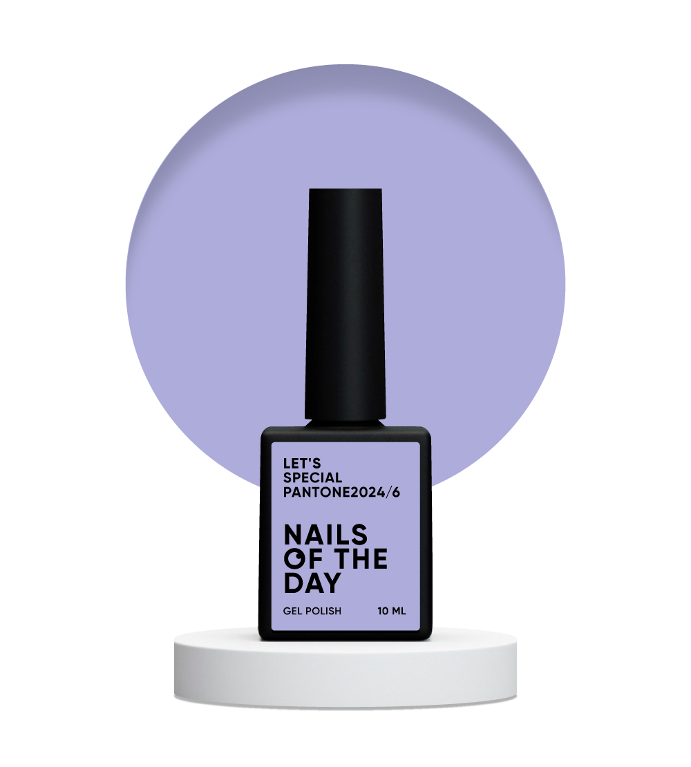 NAILSOFTHEDAY Let's Special Pantone2024/6 — esmalte semipermanente de uñas suave color lavanda que cubre en una capa, 10 ml
