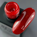 NAILSOFTHEDAY Let's Special Adele — esmalte semipermanente en gel rojo con brillo que cubre una capa, 10 ml