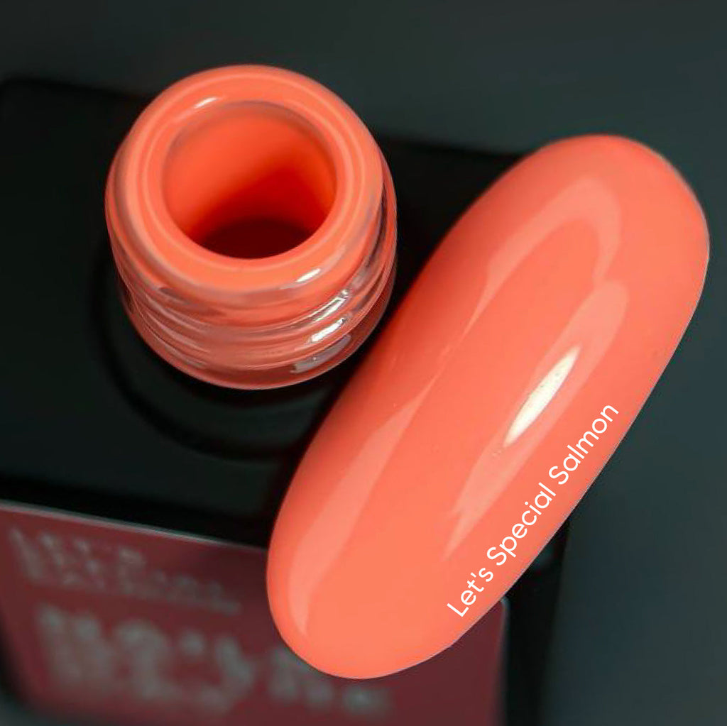 NAILSOFTHEDAY Let's Special Salmon: esmalte semipermanente  de uñas  especial salmón superpuesto en una capa, 10 ml