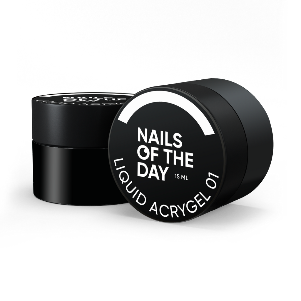 NAILSOFTHEDAY Liquid Acrygel 01 — Acrygel líquido de color blanco lechoso de nueva fórmula para uñas, 15 ml