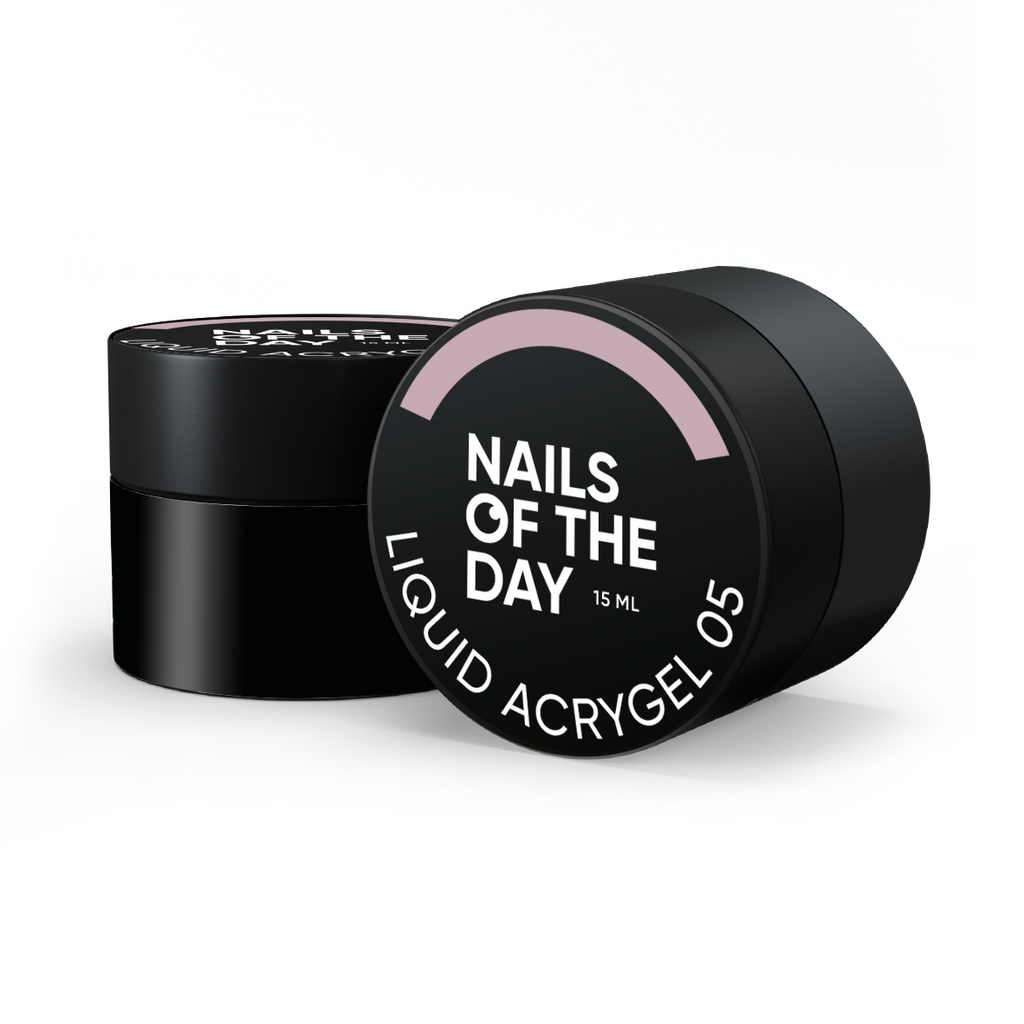 NAILSOFTHEDAY Liquid Acrygel 05 — Acrygel líquido rosa polvoriento de nueva fórmula para uñas, 15 ml