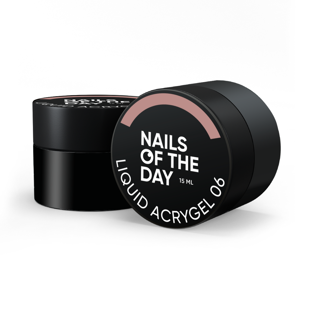 NAILSOFTHEDAY Liquid Acrygel 06 — Acrygel líquido nude cálido de nueva fórmula para uñas, 15 ml