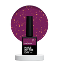 NAILSOFTHEDAY Malbec base potal 01 – fantástica base imitacion cristal con elementos dorados, 10 ml