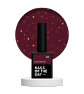 NAILSOFTHEDAY Malbec base potal 02 – fantástica base imitacion cristal con elementos dorados, 10 ml