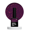 NAILSOFTHEDAY Malbec base potal 03 – fantástica base imitacion cristal con elementos dorados, 10 ml