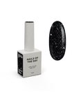 NAILSOFTHENIGHT Manhattan gel polish -  esmalte semipermanente reflectante negro con brillo holográfico para uñas, 10 ml