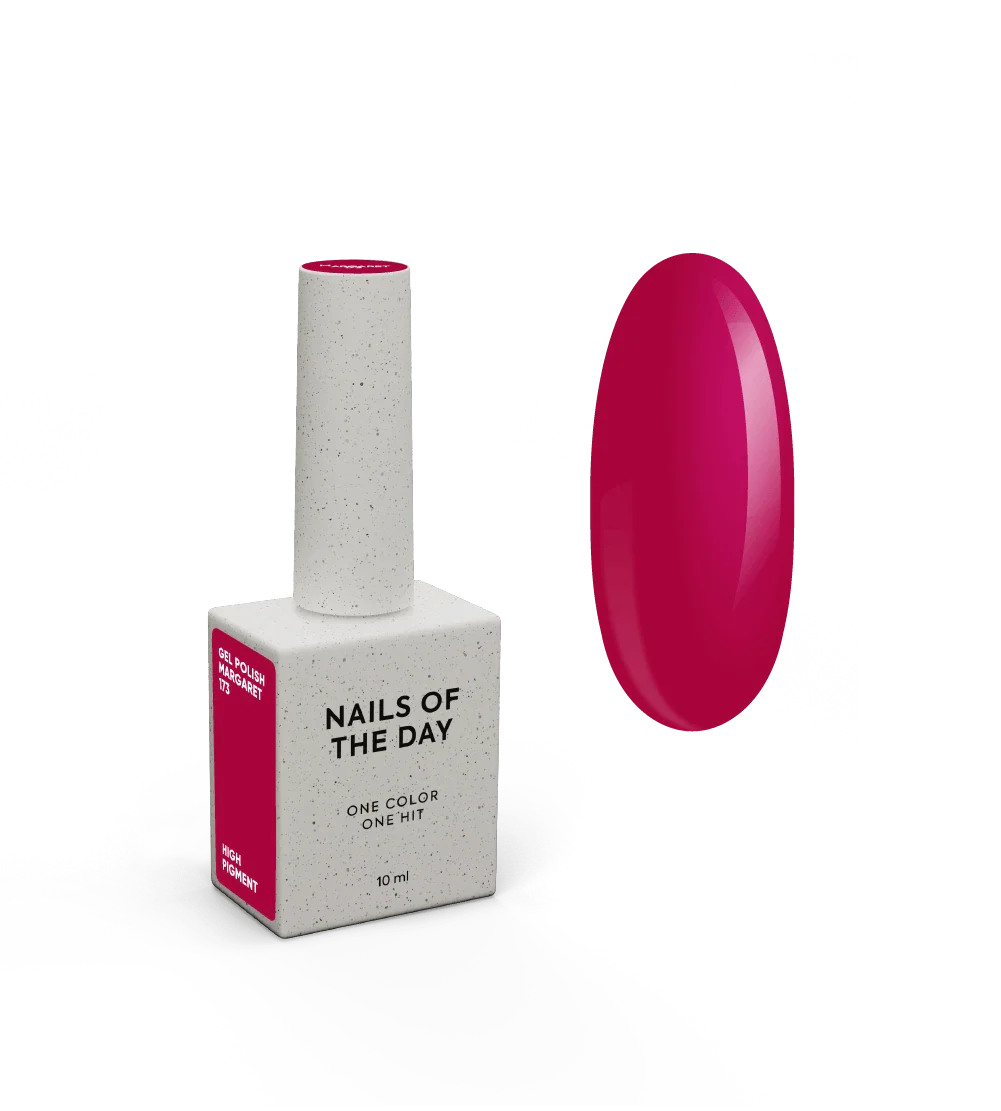 NAILSOFTHEDAY Let's especial Margaret - esmalte semipermanente de uñas  magenta oscuro que cubre una capa, 10 ml