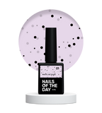 NAILSOFTHEDAY MiDots gel polish 01: esmalte semipermanente rosa lechoso con puntos negros para uñas, 10 ml