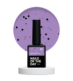 NAILSOFTHEDAY MiDots gel polish 02 - esmalte semipermanente lila con puntos negros, 10 ml