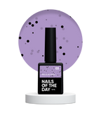 NAILSOFTHEDAY MiDots gel polish 03 - esmalte semipermanente  morado con puntos negros, 10 ml