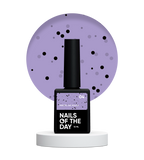 NAILSOFTHEDAY MiDots gel polish 04 - esmalte semipermanente  violeta claro con puntos negros, 10 ml