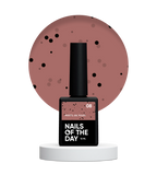 NAILSOFTHEDAY MiDots gel polish 08: esmalte semipermanente  color ladrillo con puntos negros para uñas, 10 ml