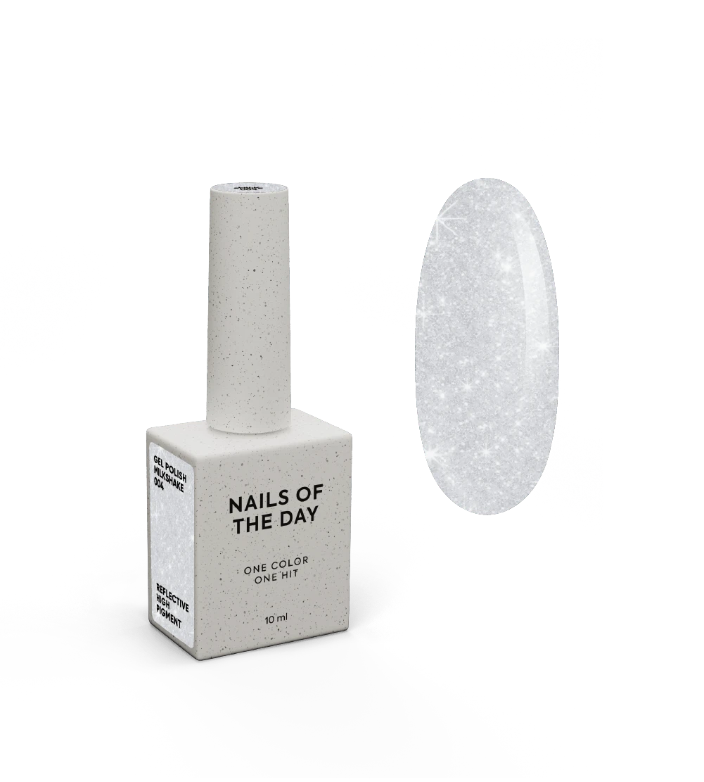 NAILSOFTHEDAY Gel Polish Milkshake 004 – esmalte reflectante color leche, 10 ml
