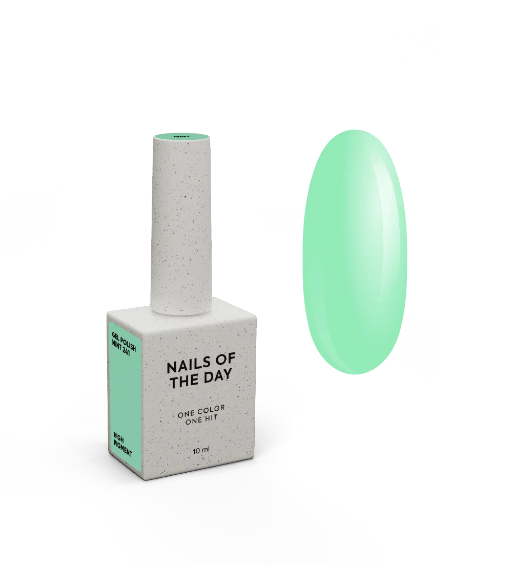 NAILSOFTHEDAY Let's Special Mint: esmalte semipermanente color menta para cubrir uñas en una capa, 10 ml