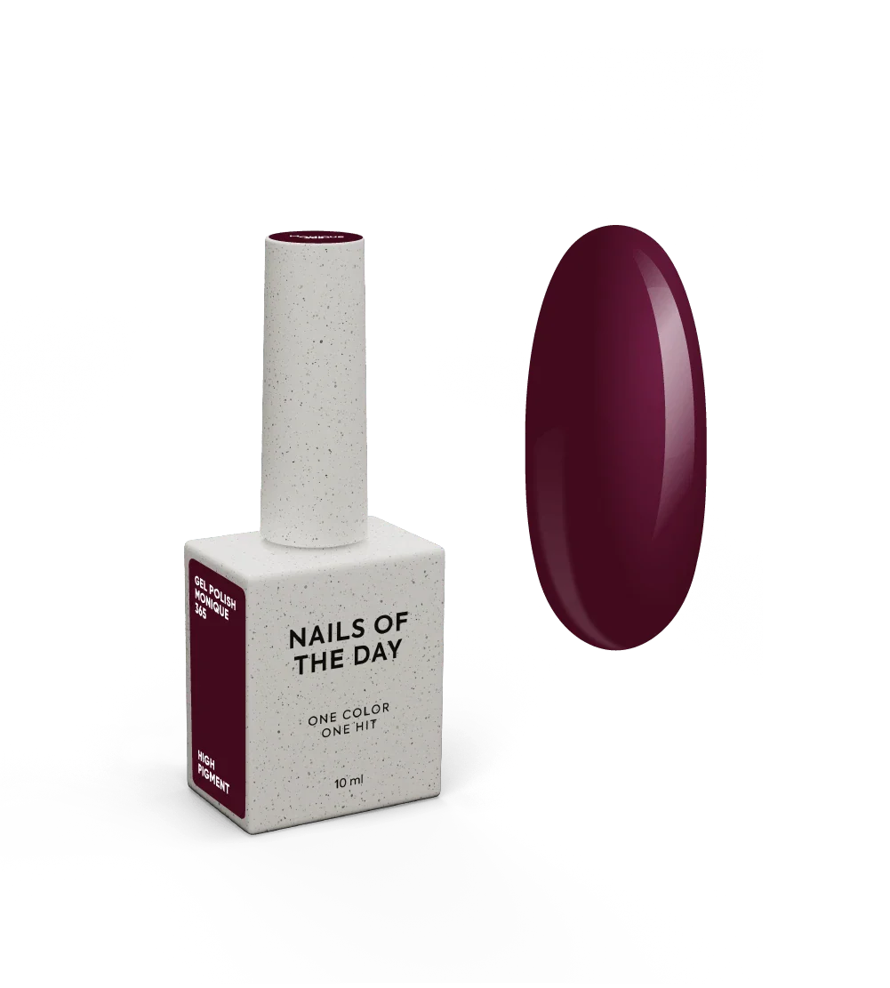 NAILSOFTHEDAY Let's Special Monique - esmalte semipermanente de uñas  color ciruela oscuro que cubre una capa, 10 ml