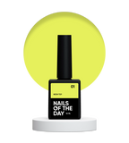 NAILSOFTHEDAY Neon top 01 – top amarillo neón sin una capa pegajosa para uñas, 10 ml