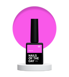 NAILSOFTHEDAY Neon top 03 – top rosa brillante sin capa pegajosa para uñas, 10 ml