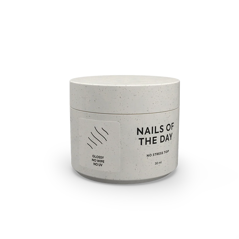 NAILSOFTHEDAY No Stress Top No Wipe — top brillante sin capa pegajosa y sin filtros UV, top ANTIRRAYAS, 10 ml