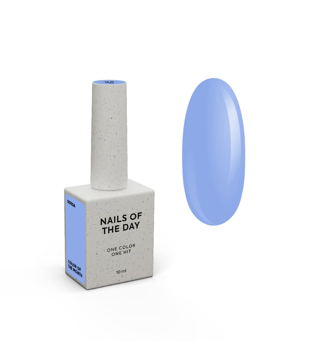 NAILSOFTHEDAY Color of the Month – Julio 2026 Odesa — azul de alta cobertura en una sola capa, 10 ml