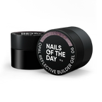 NAILSOFTHEDAY Opal Reflective builder gel 06 — gel constructor lavanda frío con brillo opalescente y partículas reflectantes, 15 g.