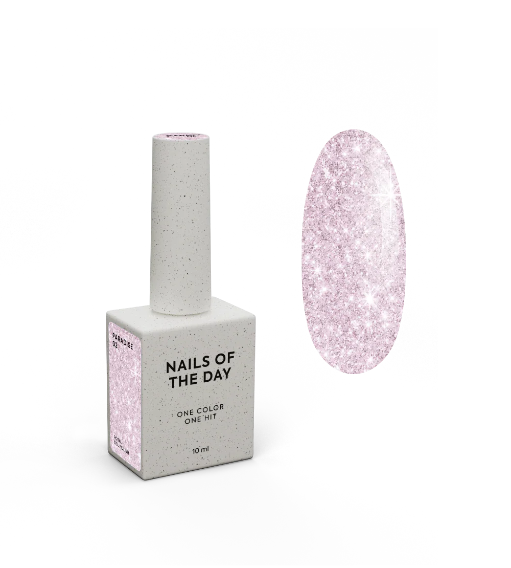 NAILSOFTHEDAY Paradise 02 — esmalte semipermanente rosa suave que cubre la uña con una sola capa, 10 ml