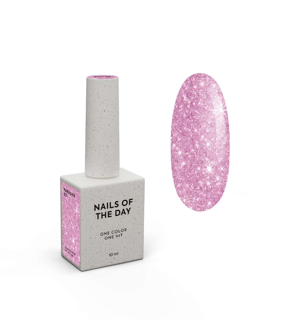 NAILSOFTHEDAY Paradise 03 — esmalte semipermanente rosa intenso que cubre la uña con una sola capa, 10 ml