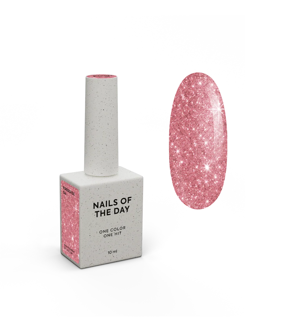 NAILSOFTHEDAY Paradise 04 — esmalte semipermanente rosa coral que cubre la uña con una sola capa, 10 ml