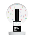 NAILSOFTHEDAY Party Top 06 — capa final con purpurina holográfica en forma de árbol, sin capa pegajosa, 10 ml.