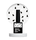NAILSOFTHEDAY Party Top 07 — capa final brillante con purpurina holográfica en forma de árbol, en tonos blanco y negro, sin capa pegajosa, 10 ml.