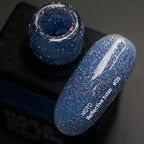 NAILSOFTHENIGHT Reflective base 05 - base reflectante de camuflaje con destellos holográficos (azul profundo), 10 ml