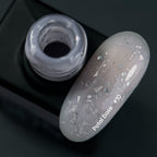NAILSOFTHEDAY Potal base 10 - base lechosa para uñas con decoracion plateada, 10 ml