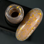 NAILSOFTHEDAY Potal base 12 - base beige con decoracion dorada, 10 ml