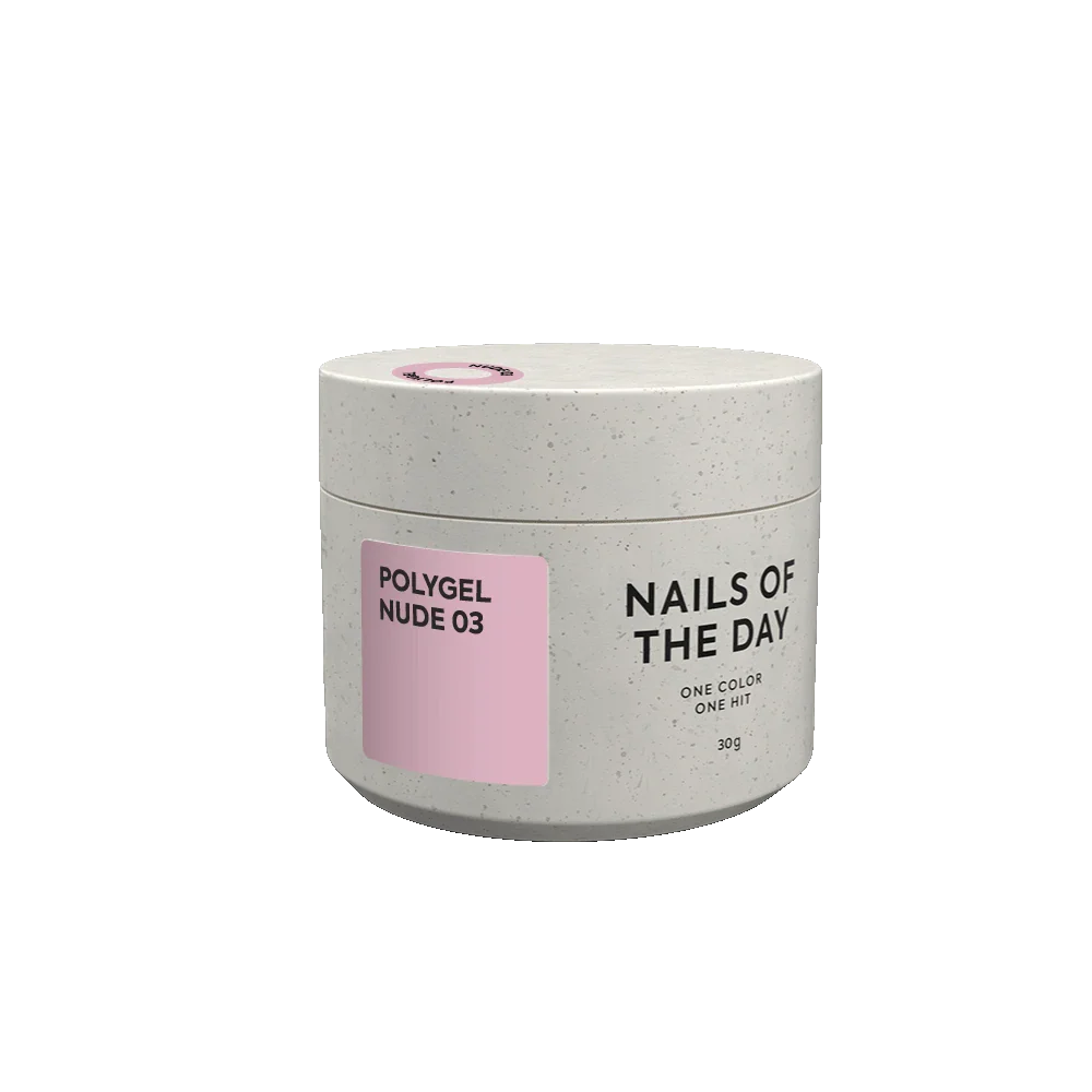 NAILSOFTHEDAY Polygel nude 03 — Polygel de grano fino color rosa pálido, 30 g