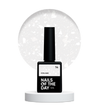 NAILSOFTHEDAY Potal base 14 – base lechosa suave con decoracion blanca elegante, 10 ml