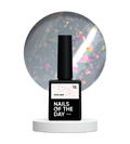 NAILSOFTHEDAY Potal base 15 – base lechosa suave con decoracion holográfica y elegante, 10 ml
