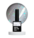 NAILSOFTHEDAY Potal base 16 – base lechosa suave con decoracion holográfica y elegante, 10 ml