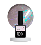 NAILSOFTHEDAY Potal base 19 – base lechosa suave con decoracion holográfica y elegante, 10 ml