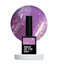 NAILSOFTHEDAY Potal base 21 – base violeta/lila con elegante decoracion holográfica, 10 ml