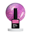 NAILSOFTHEDAY Potal base 23 – base fucsia con elegante decoracion holográfica, 10 ml