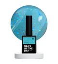 NAILSOFTHEDAY Potal base 24 - base azul celeste/brillante con decoracion holográfica elegante, 10 ml