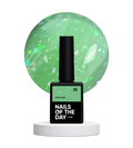 NAILSOFTHEDAY Potal base 25 – base lima/lima con elegante decoracion holográfica, 10 ml