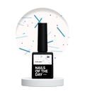 NAILSOFTHEDAY Potal base 26 – base lechosa color vainilla con destellos de neón, 10 ml