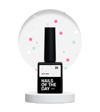NAILSOFTHEDAY Potal base 28 - base de leche con purpurina neón, 10 ml