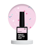NAILSOFTHEDAY Potal base 29 – base rosa lechosa con destellos neón, 10 ml