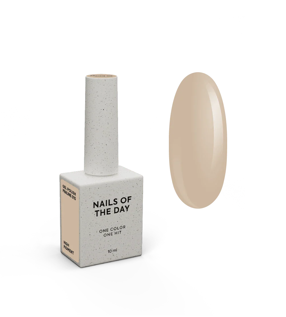 NAILSOFTHEDAY Let’s Special Praline — esmalte semipermanente en un tono beige claro, que cubre perfectamente en una sola capa, 10 ml.