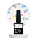 NAILSOFTHEDAY Party top matte - top mate con hexágonos de neón, sin capa pegajosa y sin filtros UV, 10 ml