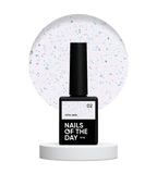 NAILSOFTHEDAY Potal base 02 - base azul lechosa con decoracion (decoracion dorado-violeta y turquesa), 10 ml