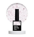 NAILSOFTHEDAY Potal base 05 - base lechosa con decoracion  rosa, 10 ml